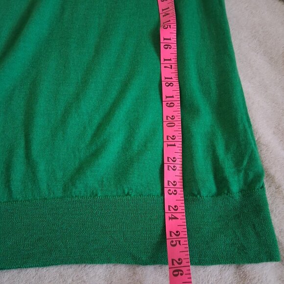 J. Crew Women's Medium Kelly Green 100% Merino Wool Crewneck Sweater - Picture 12 of 12